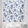 thumbnail image 1 of Blue Tapestry, Chinese Floral Garden Pattern Nature Inspirations with Traditional Ornament Design, Fabric Wall Hanging Decor for Bedroom Living Room Dorm, 5 Sizes, Blue White, by Ambesonne, 1 of 1