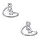 thumbnail image 1 of Jumpingount Anillo abierto de cobre con letras mayúsculas, anillos de compromiso chapados para mujer, joyería decorativa de viaje para B 2Conjunto, 1 of 6