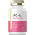 thumbnail image 1 of Suplemento de hierro Carlyle para mujeres 45 mg 200 tabletas, 1 of 7