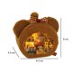 thumbnail image 5 of Casa De Muñecas Con Estuche De Osos Lámpara de oso con muebles con batería de botón Juguetes ensamblados para niñas Regalos de Navidad, 5 of 8