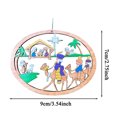 thumbnail image 3 of Boovnll Nativity Ornaments, Christmas Nativity Scene Ornaments Wooden Round Christmas Tree Decorations for Xmas Tree, Home, Office, Hanging Ornament, Religious Gifts, Christmas Decorations, 3 of 4