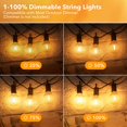thumbnail image 3 of Brightown Cadena de luces para exteriores – Luces LED regulables conectables impermeables para patio de 50 pies con 25 bombillas de globo G40, todas las luces colgantes resistentes a la intemperie par, 3 of 5