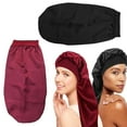thumbnail image 2 of Long Bonnet Satins Bonnet Silk Bonnet Silk Hair Bonnet for Braids Curly Hair, 2 of 9
