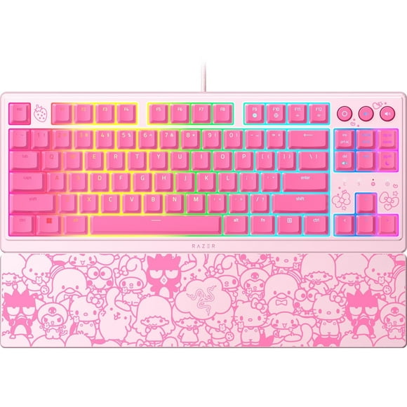 Razer Ornata V3 TKL Gaming Keyboard: Low-Profile Keys - Mecha-Membrane Switches - UV-Coated Keycaps - Backlit Media Keys - 8-Zone RGB Lighting - Magnetic Wrist Wrest - H
