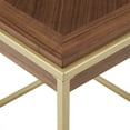 thumbnail image 6 of Weston Home Mako Modern Square Wood Top End Table with Gold Metal Base, Natural Finish, 6 of 7