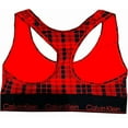 thumbnail image 2 of Calvin Klein Women's Modern Cotton Holiday Unlined Bralette, Rough Plaid Red L, 2 of 2