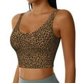 thumbnail image 2 of Bixox Women's Leopard Pattern Fitness Navel Tank Top U-Back Yoga Tank Top Sweatshirt Sports Bra, 2 of 7