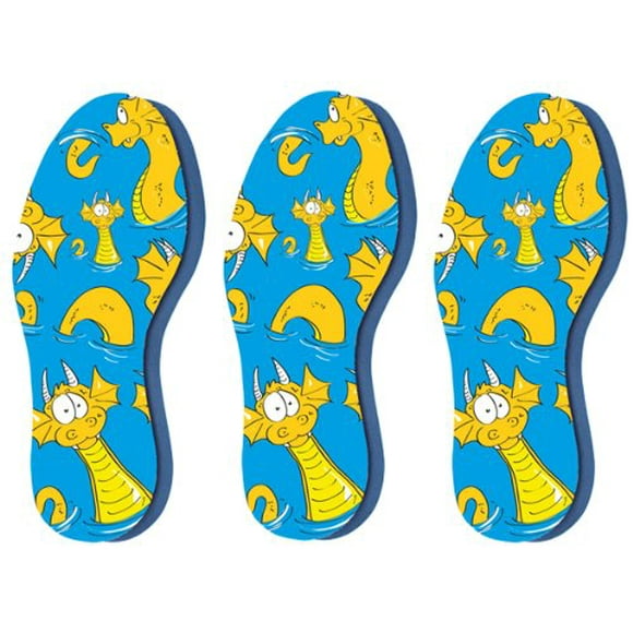 Pedag Soft | Fabric Covered Latex Foam Insoles | Lemon Scented | Children Size US 10.5C/11C-EU 28/29 | 3 Pair