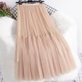thumbnail image 2 of Sngxgn Women Skirt Vintage High Waist Pleated Skirt(Khaki,One Size), 2 of 4