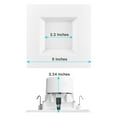 thumbnail image 3 of Luxrite 16-Pack 4" Square LED Recessed Can Light 14W=75W 5 Color Option 950 Lumens Dimmable Wet Rated ETL Listed, 3 of 5