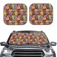 thumbnail image 2 of Yiaed Daisies Flowers Print Car Front Windshield Sun Shade,Foldable Anti-UV Car Sunshade for Front Window for Most Vehicles-Small, 2 of 5