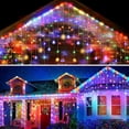 thumbnail image 2 of Decoraciones navideñas México Día del niño, Día de la libertad Boda 2024 Luces LED de carámbanos en forma de estrella Guirnalda impermeable para exteriores 20 m 864, 2 of 4