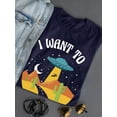 thumbnail image 3 of I Want To Be Leaving T-Shirt Women -Smartprints Designs, Female Medium, 3 of 4