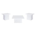 thumbnail image 1 of Coaster Devar 3-piece Square Engineered Wood Coffee Table Set White High Gloss, 1 of 15