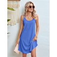thumbnail image 5 of Jaimenalin Cover Up Summer Dresses for Women Eyelet Casual Loose Sleeveless Sundresses Tank Dresses Colorful Blue XL, 5 of 9