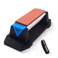 thumbnail image 1 of Grade Knife Sharpening Stone Kit, 3-Sided Grit 400/1000/3000, Kitchen Knifes Sharpener with Precision Angle Guide, 1 of 7