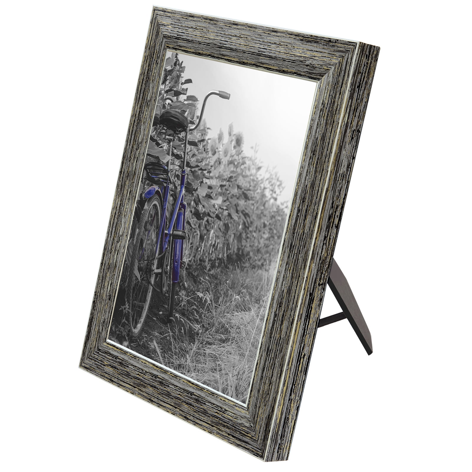 Americanflat 2 PK 8x10 Picture Frame with Glass rustic easel table elegant design photos statement favorite - Tan