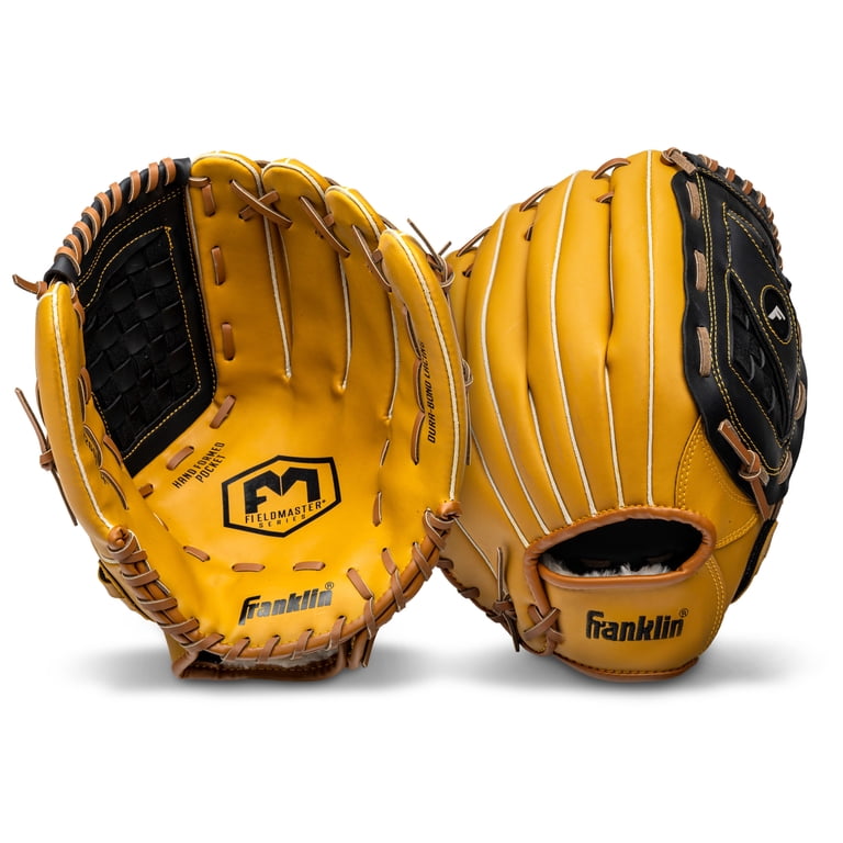 Franklin Sports Field Master Baseball + Softball Glove, 14 in