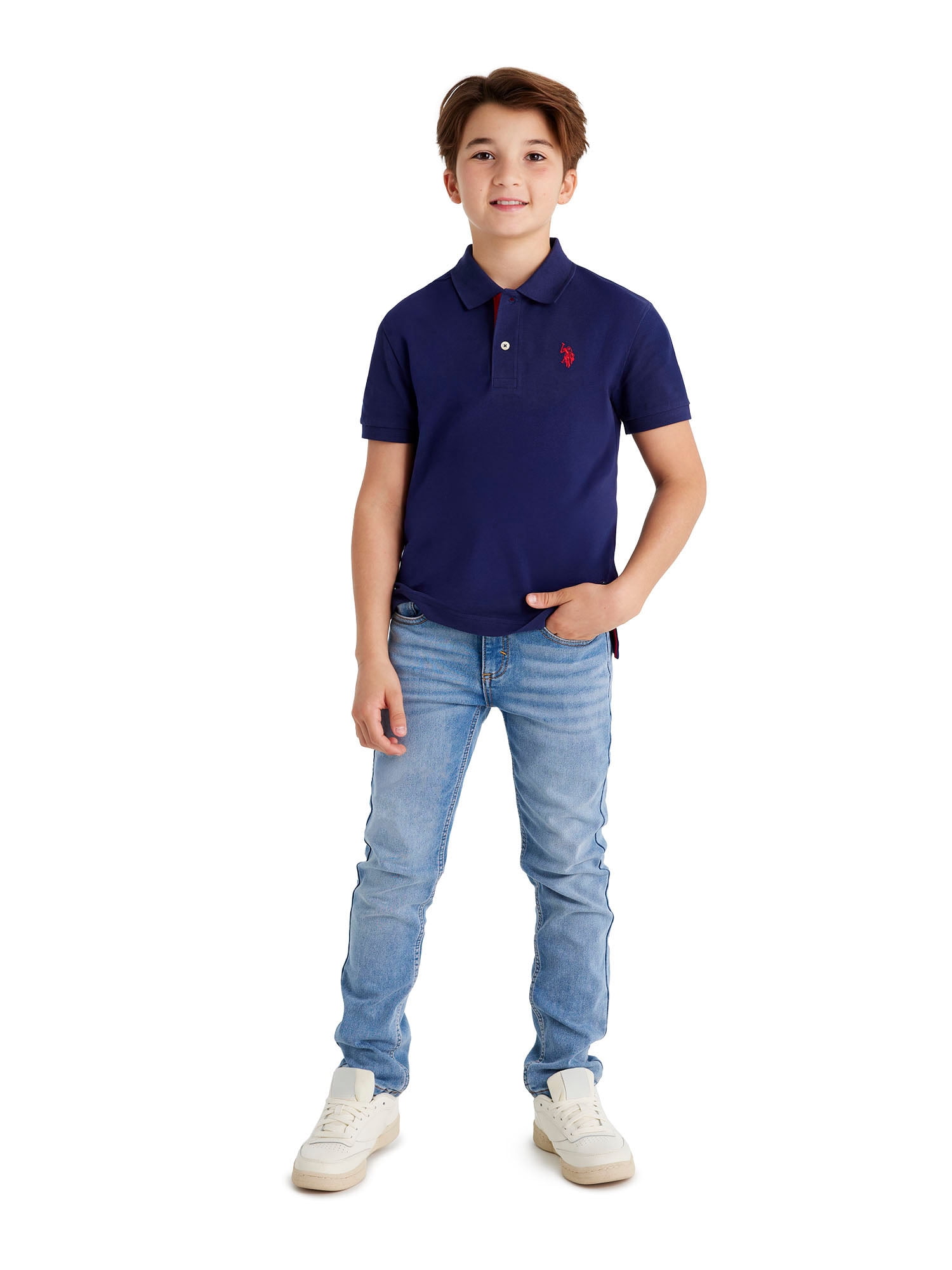 U.S. Polo Assn. Boys Skinny Knit Denim Jean, Sizes 4-18