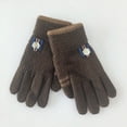 thumbnail image 3 of Guantes de invierno para niños, guantes de montar al aire libre para hombres y mujeres, guantes de punto gruesos y cálidos con forro polar para niños, 3 of 5