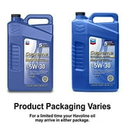 Chevron Supreme Synthetic Blend Motor Oil 5W-30, 5 Quart Case (3 Pack)