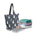 thumbnail image 2 of FORMRS Womens Canvas Tote Bag with Zipper Inner Pocket Shoulder Handbag, Playful Winter, 2 of 7