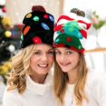 thumbnail image 4 of La gorrita tejida de la Navidad del LED enciende para arriba los sombreros de la Navidad, sombreros de punto con 6 Co, 4 of 5
