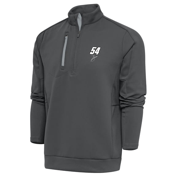 Men's Antigua Pewter Ty Gibbs Generation Quarter-Zip Pullover Top