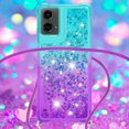 thumbnail image 4 of Funda para Motorola MOTO G 5G 2024 Brillantina Líquida Divertida Reluciente y con Cristales en Movimiento Cuerpo Cruzado con Cordón Ajustable, 4 of 5