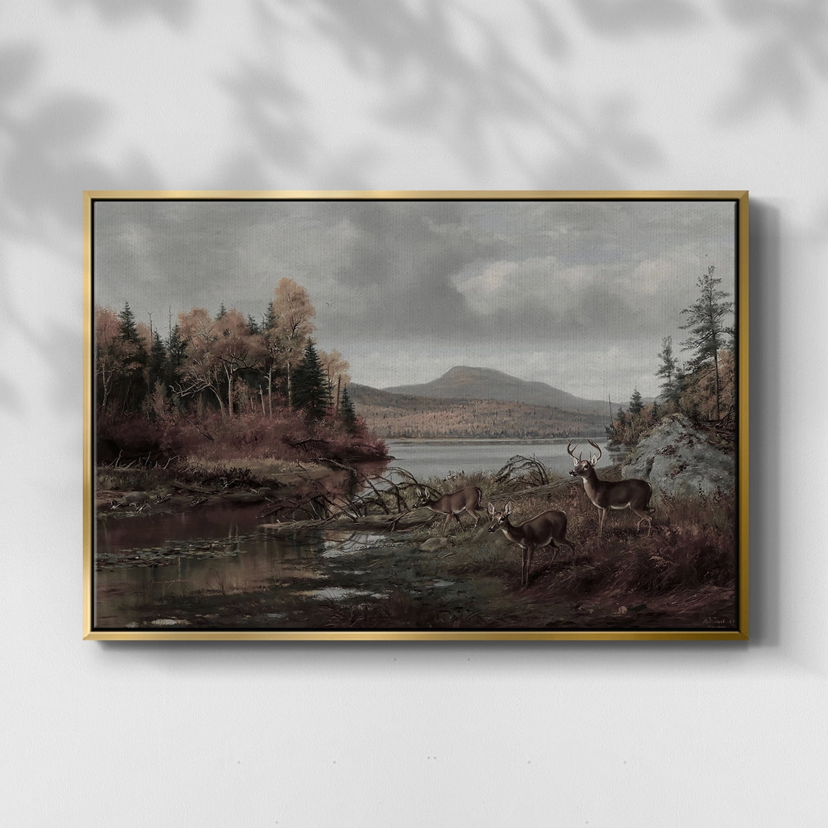 Vintage Landscape-XXVI By Wexford Home Framed in Gold Wood Gallery Wrapped Canvas 17 in. x 25 in.