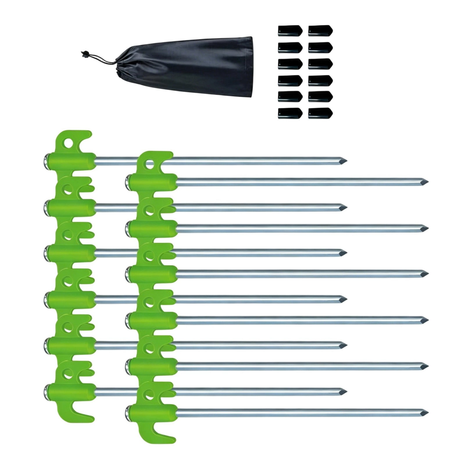 12Pcs Long Tent Peg Carbon Steel Tents Stakes Peg Firm Tent Hook Ground Anchors Outdoor Canopy Stake Camping Accessories