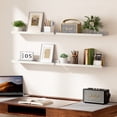 thumbnail image 6 of Sindcom 23inch Floating Shelves for Wall, Wall Mounted Wood Shelves for Bedroom, Living Room, Bathroom,Set of 3, White, 6 of 7