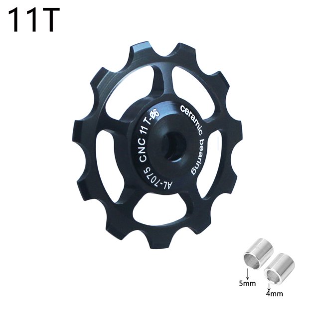 Rueda guía de dial trasero de cerámica para bicicleta de montaña, accesorios de transmisión de aleación de aluminio 11T-16T