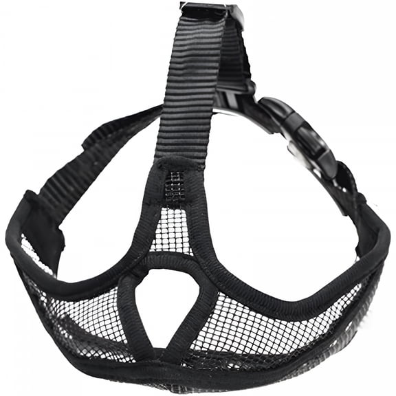 GASTROPOD Short Snout Dog Muzzle,Soft Breathable Mesh Bulldog Muzzle Won’T Cover Eyes Dog Muzzle for Small Dogs,Prevent Biting Licking for Dogs