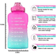 thumbnail image 2 of Botella Deportiva Malubero Multicolor 2200ml Con Marcador De Tiempo Rosa Con Verde Degradado Tritán Libre De BPA, 2 of 3
