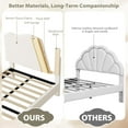 thumbnail image 4 of Huisuilinss Twin Size Bed Frame,Upholstered Bed Frame,Full Bed Frame,Platform Bed Frame With Velvet Scallop Headboard,No Box Spring Needed,Wooden Slats,Noise Free For Girls Boys, 4 of 8
