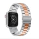 thumbnail image 2 of Stainless Steel Band Compatible with Apple Watch 38/40/41mm 42/44/45/49mm Ultra Series 9 8 7 6 SE 5 4 3 2 1 for Men Women (42/44/45/49mm, Silver-Rose Gold), 2 of 3