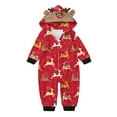 thumbnail image 3 of Odeerbi Christmas Onesie Pajamas for Family Holiday Sleep Jumpsuit Long Sleeve Family Christmas Pajamas Matching Sets Infant Printed Loungewear Jumpsuit Sleepwear Xmas PJs Set Red, 3 of 6