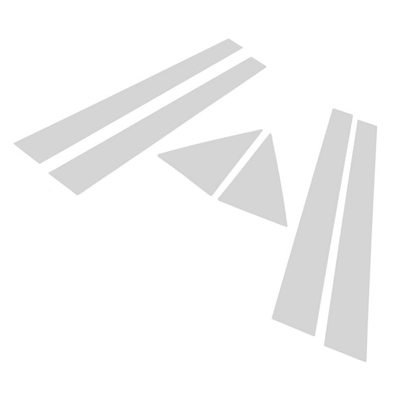 Unique Bargains 6 Pcs Door Pillar Window Trim for Suzuki Forenza 2004-2008 Chrome Silver Tone