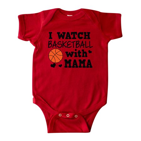 

Inktastic I Watch Basketball with Mama Gift Baby Boy Bodysuit