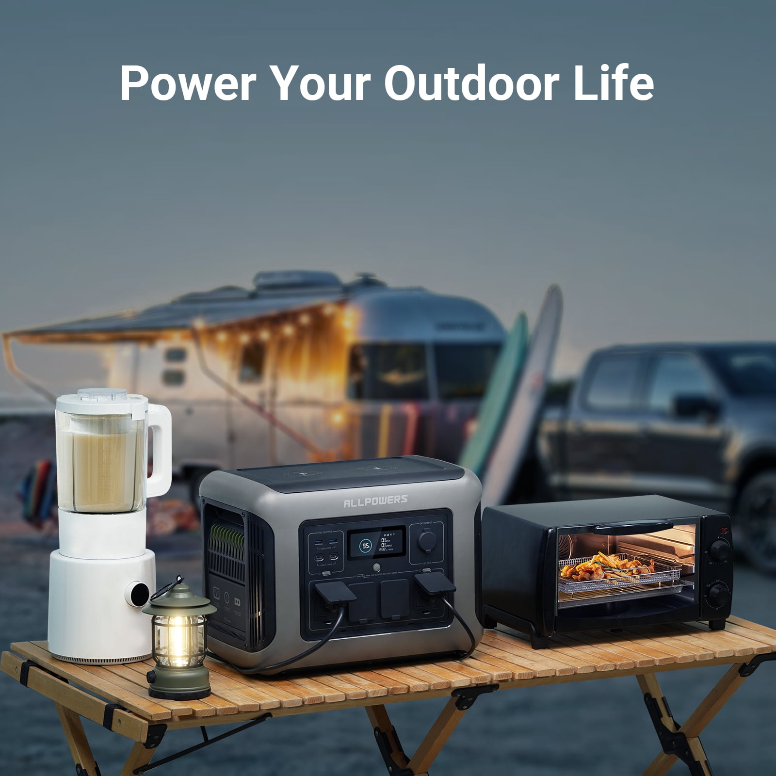 ALLPOWERS R1500 LITE+3*SP029 Solar Generator Set, 1600W 1056Wh LiFePO4 Portable Power Station with 3pcs 140W Folding Solar Panel, Solar Charger Battery for Camping, Home Backup [Shipping Separately]