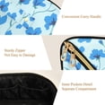 thumbnail image 5 of FORMRS Makeup Bag Travel Cosmetic Organizer for Women Fold Flat Zipper Pouch with Handle, Blue Flowers Pattern, 5 of 8