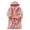 H642-Pink, variant on Kids Toddler Cartoon Hooded Plush Robe Leopard Pajamas Fleece Bathrobe Children Sleepwear(Grey,18-24 M)