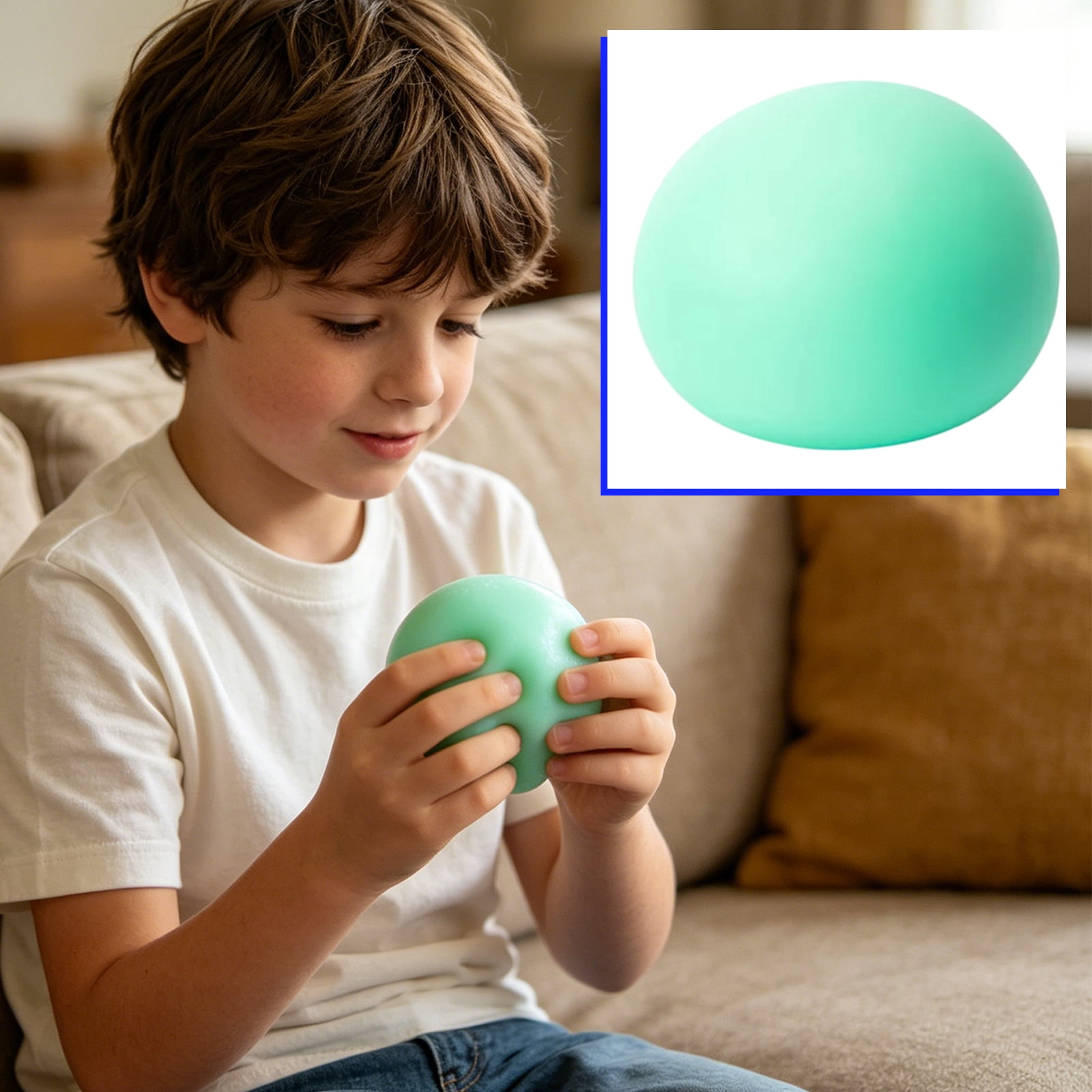 Balls Squeeze Toys, Sensory Stress Squeezing Balls for Adults, Squishy Relief Toys for Anxiety Relief, Mood Venting and Focus Improvement