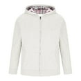 thumbnail image 4 of Miluxas Men's Solid Color Hooded Cardigan Loose Casual Sports Zipper Hoodie Coat Beige, 4 of 6