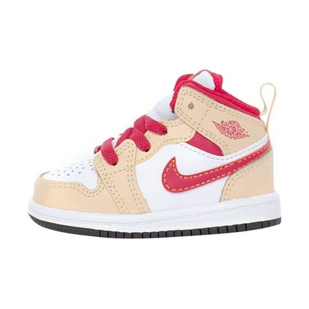 Toddler's Jordan 1 Mid White Onyx/Light Curry-White (640735 201) - 3