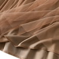 thumbnail image 2 of SWSMCLT Women's Long Tulle Skirt Spring Casual High Waisted Pleated Overlay Swing A Line Frilly Ruffle Hem Layered Tiered Tutu Skirt Soft Chiffon Mesh Summer Khaki One Size, 2 of 5