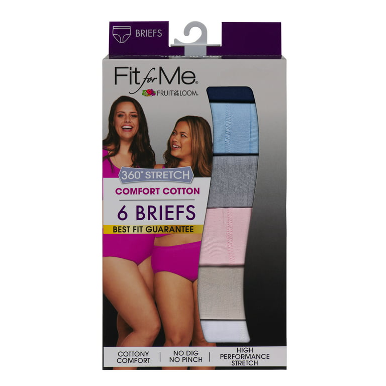 Fit For Me By Fruit Of The Loom Women's Plus Size 6pk Breathable Cooling  Striped Briefs - Colors May Vary 13 : Target