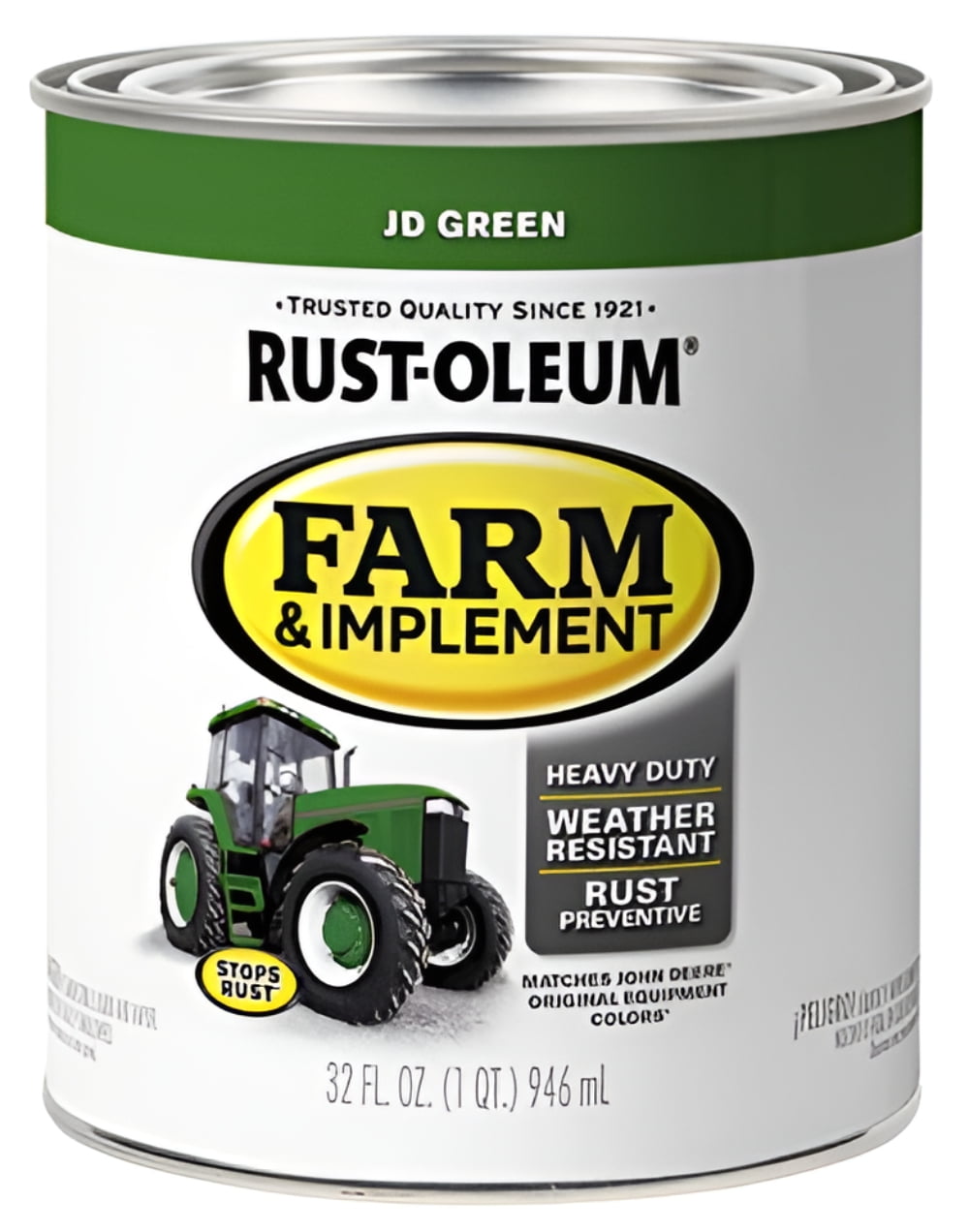 Rust-Oleum 280159-2PK Farm & Implement Enamel Paint, Quart, Kubota