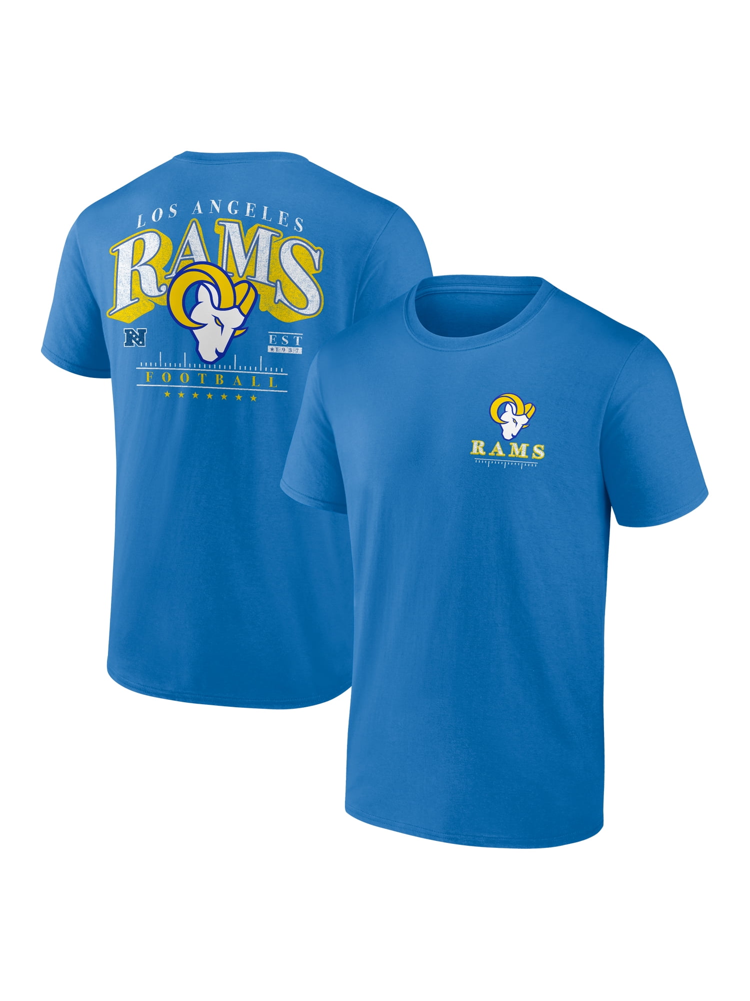 NFL Los Angeles Rams Men's Cotton Faded Royal Short Sleeve T-Shirt